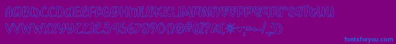 I Heart Coloring   Font – Blue Fonts on Purple Background