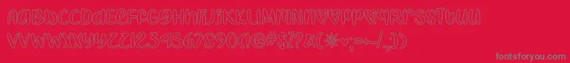 I Heart Coloring   Font – Gray Fonts on Red Background