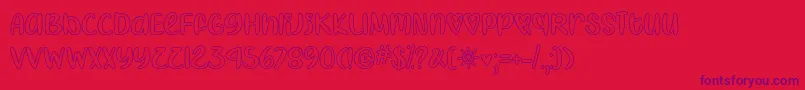 I Heart Coloring   Font – Purple Fonts on Red Background