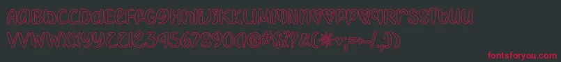 I Heart Coloring   Font – Red Fonts on Black Background