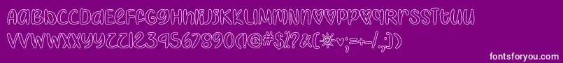 I Heart Coloring   Font – White Fonts on Purple Background