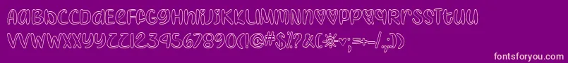 I Heart Coloring   Font – Pink Fonts on Purple Background