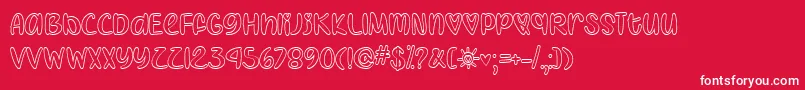 I Heart Coloring   Font – White Fonts on Red Background