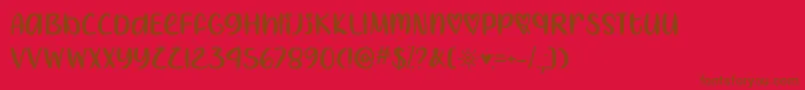 Police I Heart Summer   – polices brunes sur fond rouge