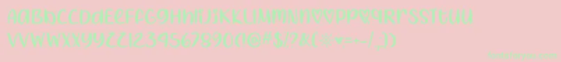 I Heart Summer   Font – Green Fonts on Pink Background
