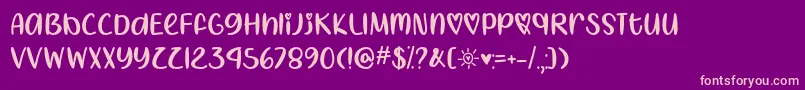 I Heart Summer   Font – Pink Fonts on Purple Background