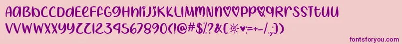 I Heart Summer  -Schriftart – Violette Schriften auf rosa Hintergrund