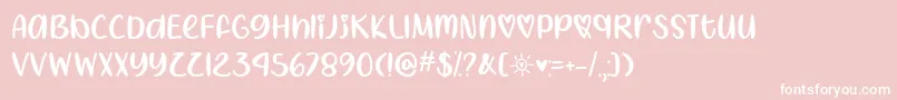 I Heart Summer  -Schriftart – Weiße Schriften auf rosa Hintergrund