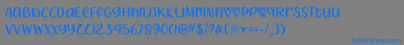 I Heart Summer  -Schriftart – Blaue Schriften auf grauem Hintergrund