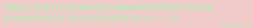 I Heart Summer   Font – Green Fonts on Pink Background