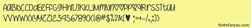 I Heart You Always   Font – Black Fonts on Yellow Background