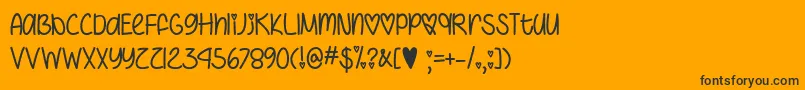 I Heart You Always   Font – Black Fonts on Orange Background