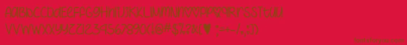 Lisätietoja I Heart You Always -fontista I Heart You Always -fontti – ruskeat fontit punaisella taustalla