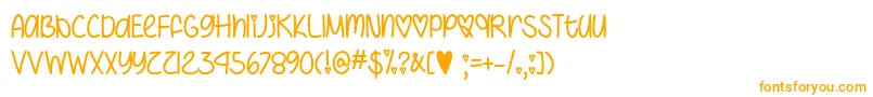 Подробнее о шрифте I Heart You Always Шрифт I Heart You Always – оранжевые шрифты на белом фоне