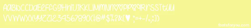 I Heart You Always   Font – White Fonts on Yellow Background