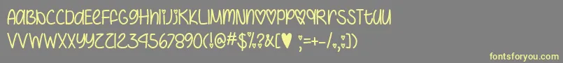 I Heart You Always   Font – Yellow Fonts on Gray Background