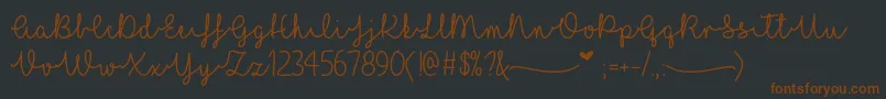 I Love Glitter   Font – Brown Fonts on Black Background