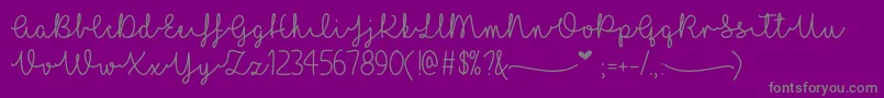 I Love Glitter   Font – Gray Fonts on Purple Background