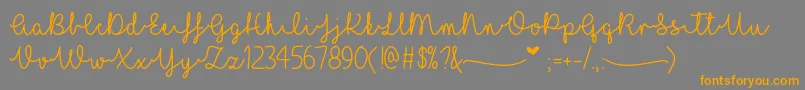 I Love Glitter   Font – Orange Fonts on Gray Background