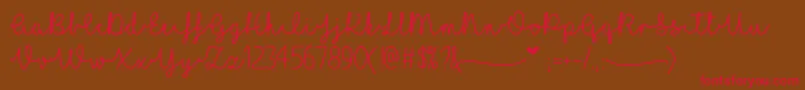I Love Glitter   Font – Red Fonts on Brown Background