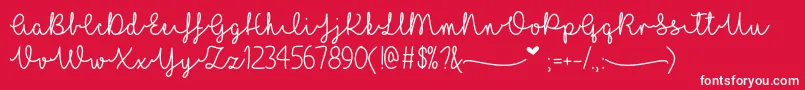 I Love Glitter   Font – White Fonts on Red Background