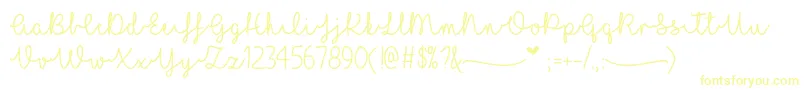 フォントI Love Glitter   – 黄色のフォント