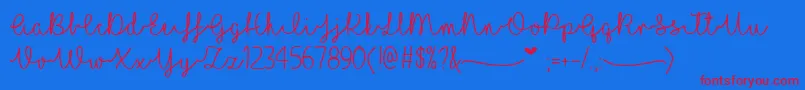 I Love Glitter   Font – Red Fonts on Blue Background