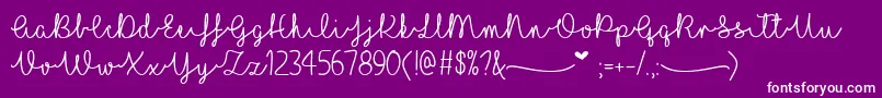 I Love Glitter   Font – White Fonts on Purple Background