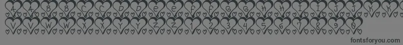 フォントI love St – 黒い文字の灰色の背景