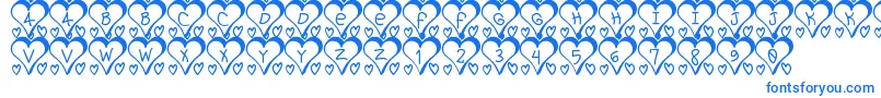 Шрифт I love St – синие шрифты