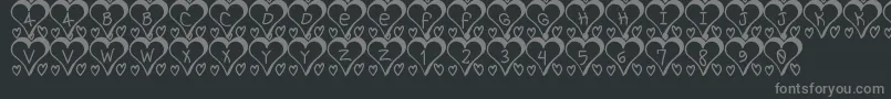 I love St Font – Gray Fonts on Black Background
