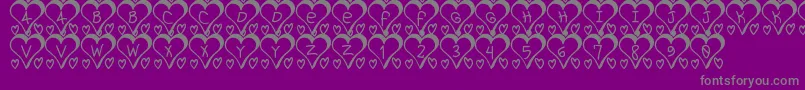 I love St Font – Gray Fonts on Purple Background
