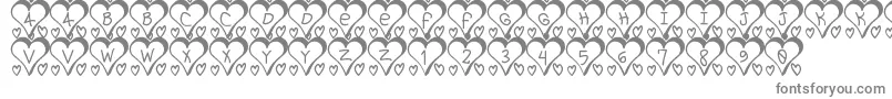I love St Font – Gray Fonts on White Background