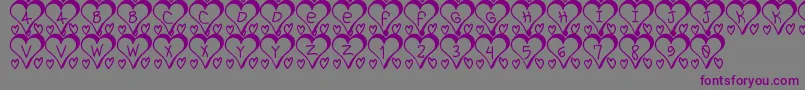 I love St Font – Purple Fonts on Gray Background