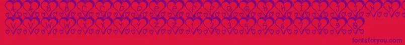 Шрифт I love St – фиолетовые шрифты на красном фоне