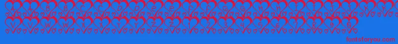 Шрифт I love St – красные шрифты на синем фоне