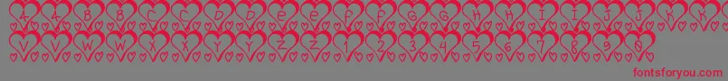 I love St Font – Red Fonts on Gray Background