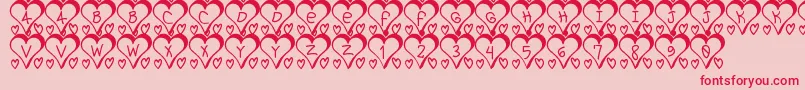 I love St Font – Red Fonts on Pink Background