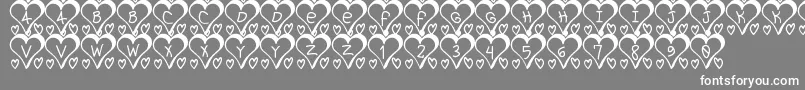 フォントI love St – 灰色の背景に白い文字