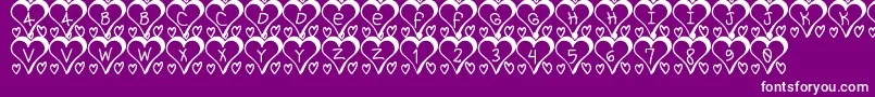 I love St Font – White Fonts on Purple Background