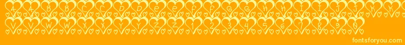 I love St Font – Yellow Fonts on Orange Background