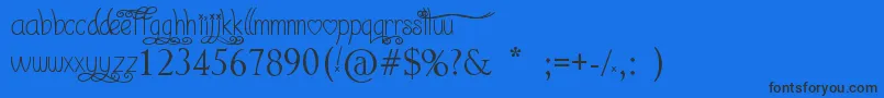 I Love What You Do   Font – Black Fonts on Blue Background