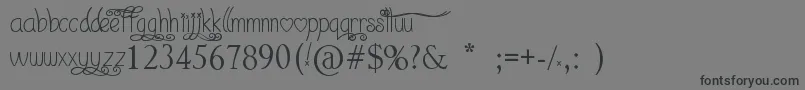 I Love What You Do  -fontti – mustat fontit harmaalla taustalla