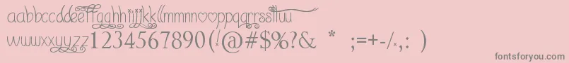 I Love What You Do   Font – Gray Fonts on Pink Background
