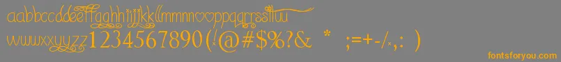 fuente I Love What You Do   – Fuentes Naranjas Sobre Fondo Gris