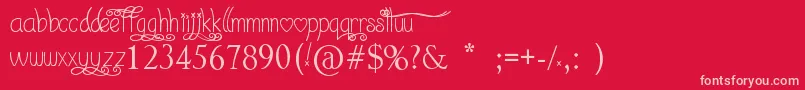 fuente I Love What You Do   – Fuentes Rosadas Sobre Fondo Rojo