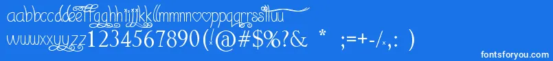 fuente I Love What You Do   – Fuentes Blancas Sobre Fondo Azul