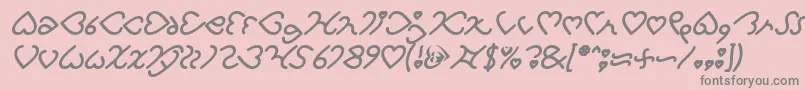 Шрифт I Love You Bold Italic – серые шрифты на розовом фоне