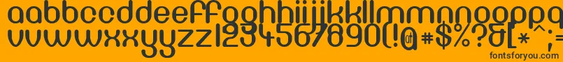 Df667Chlorine Font – Black Fonts on Orange Background