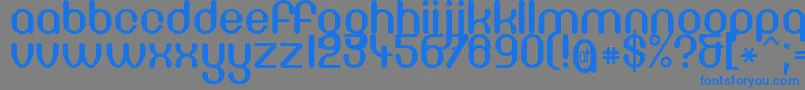 Df667Chlorine Font – Blue Fonts on Gray Background